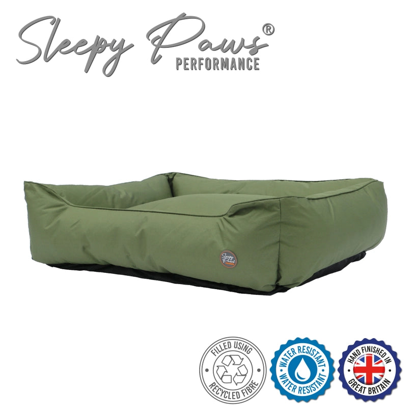 Sleepy Paws Oxford Green Bed