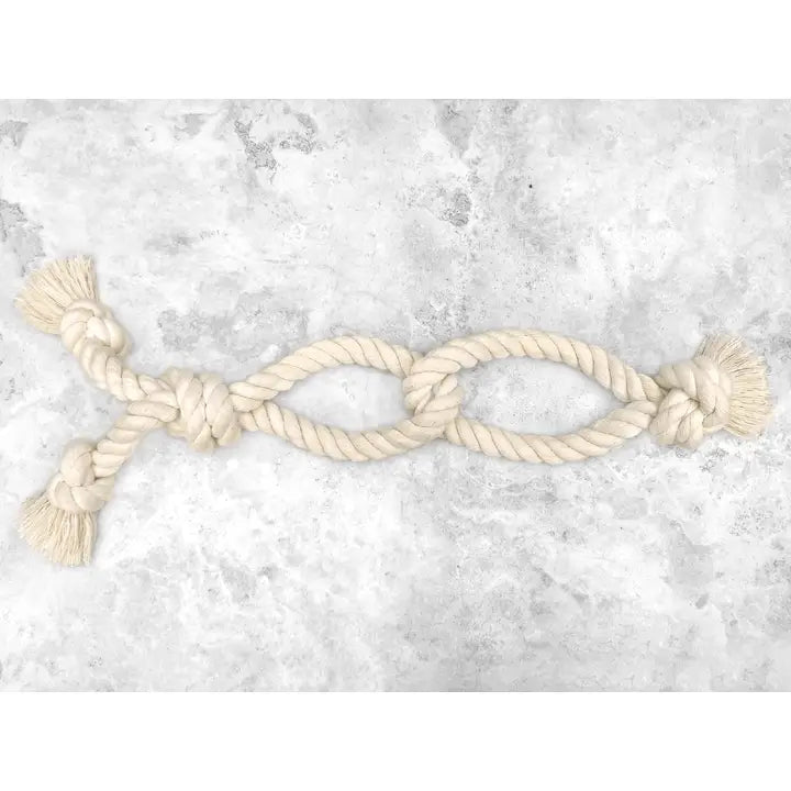 Double Pulley - Natural Cotton Rope Toy