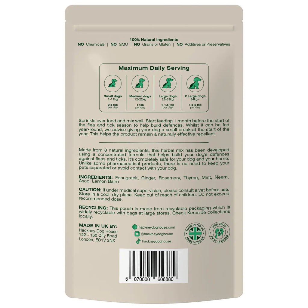 Natural Flea and Tick Powder For Dogs | Herbal Repellent