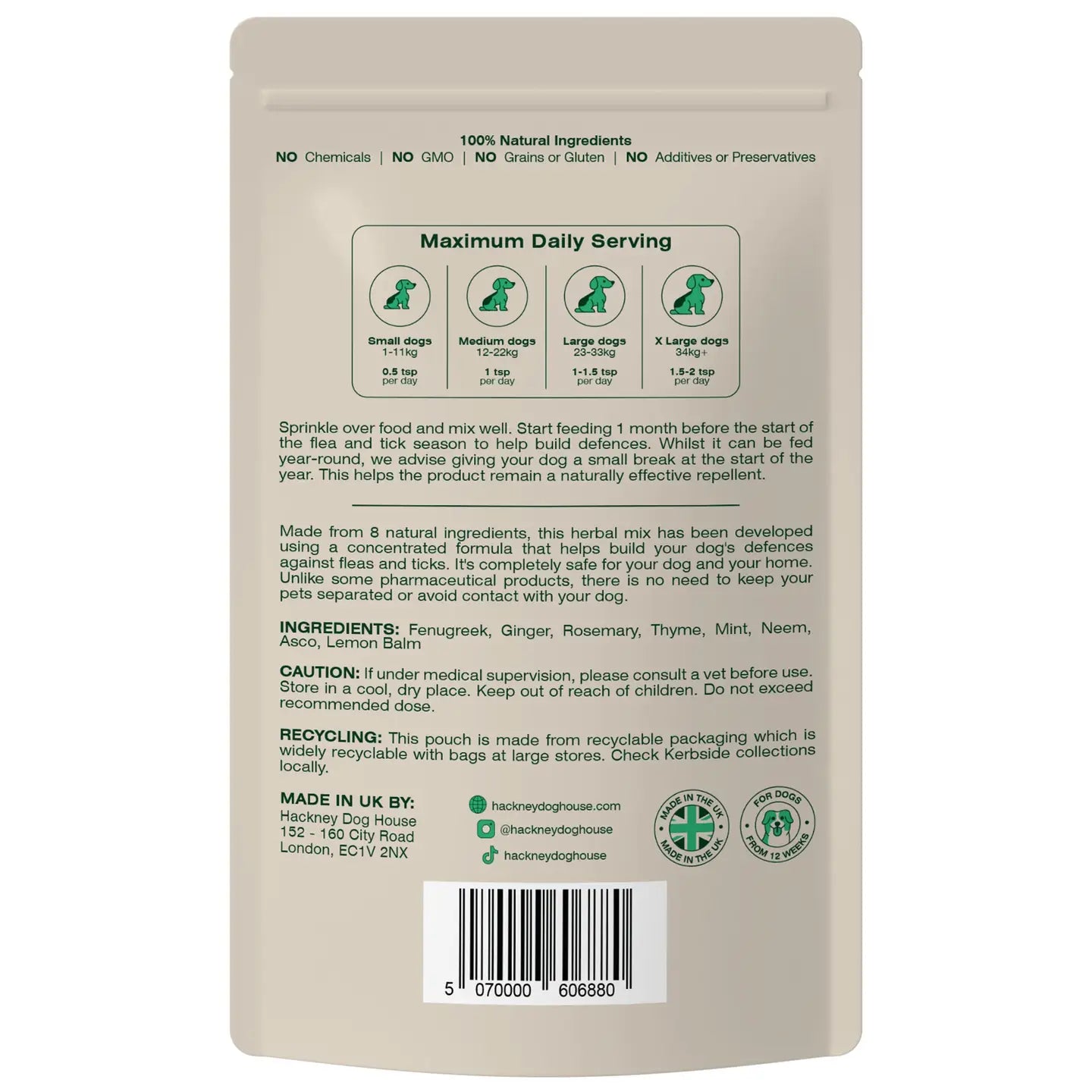 Natural Flea and Tick Powder For Dogs | Herbal Repellent