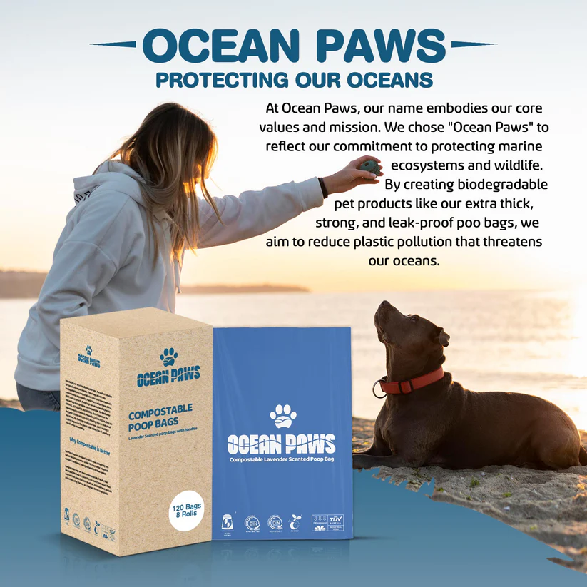 Compostable Dog Poo Bags 8 rolls (120 bags)