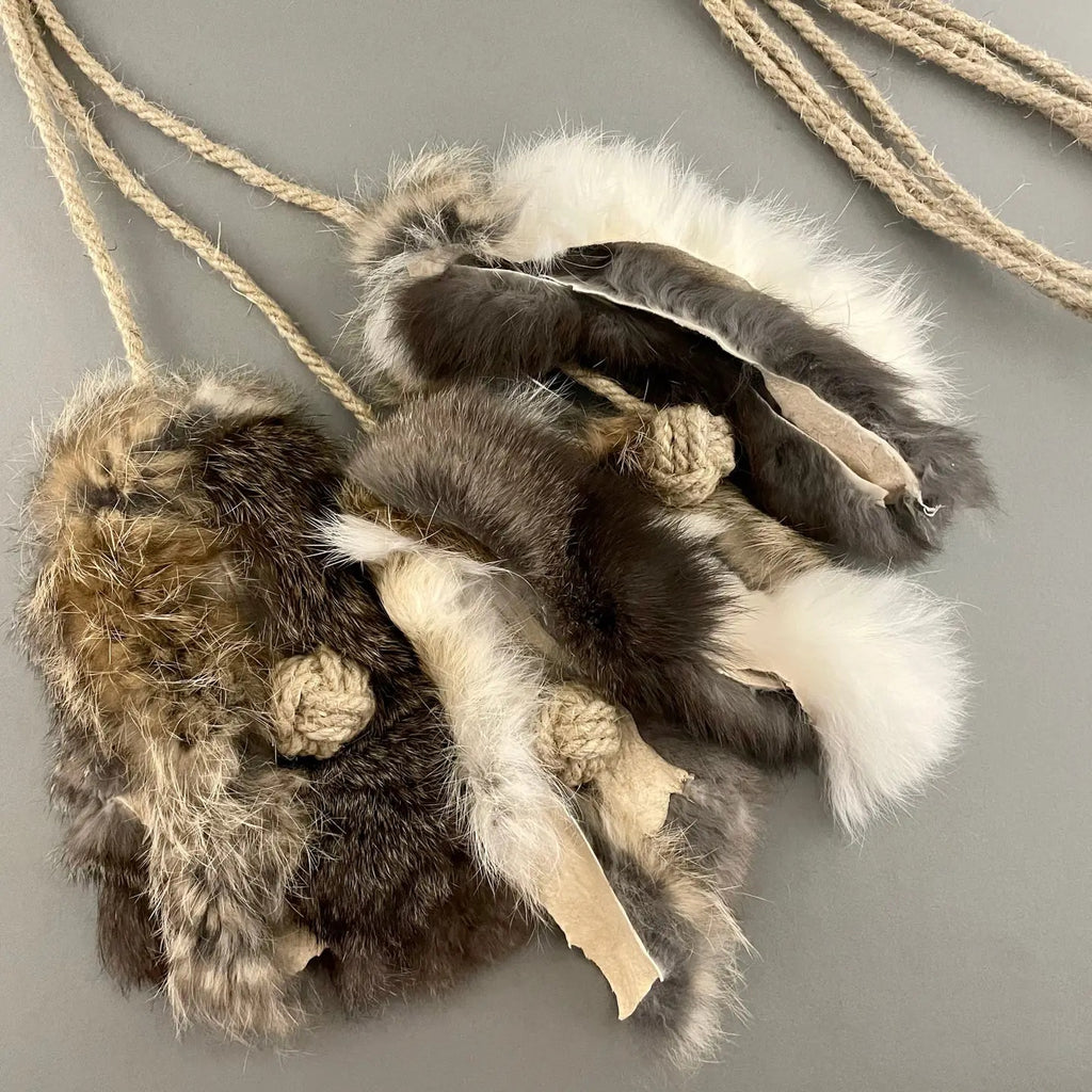 Rabbit Fur Cat Toy