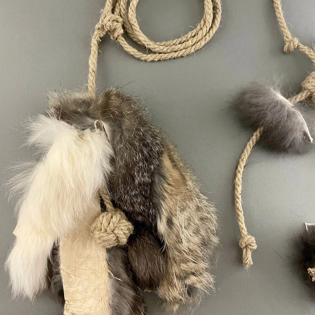 Rabbit Fur Cat Toy