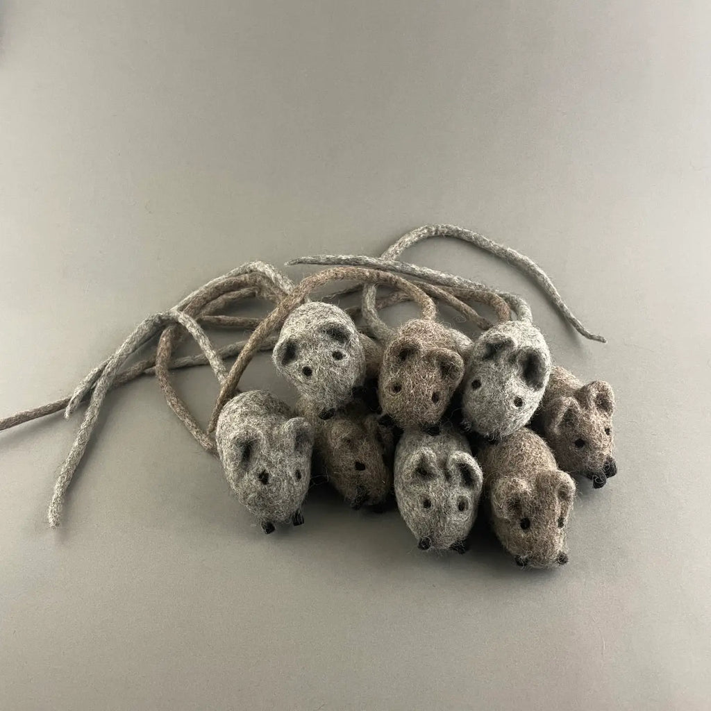 Natural Wool Mouse Toy