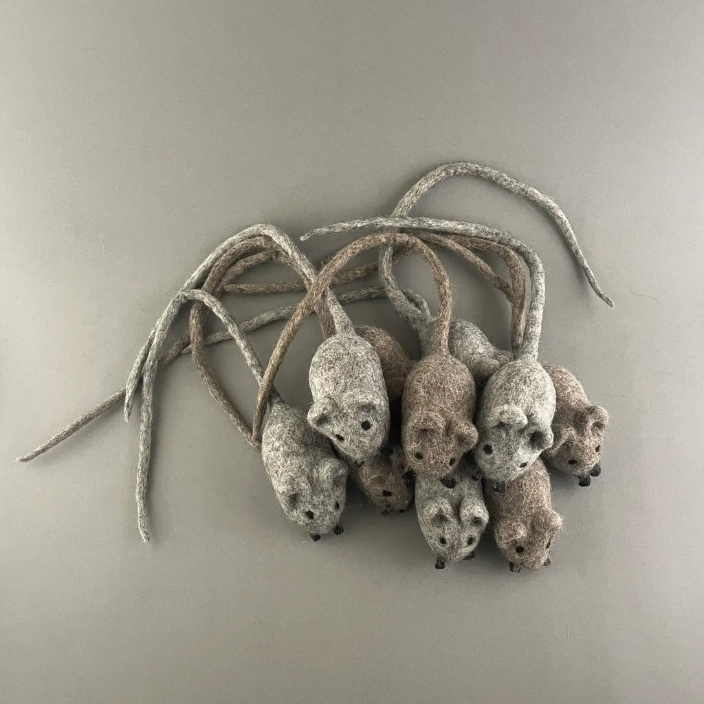 Natural Wool Mouse Toy
